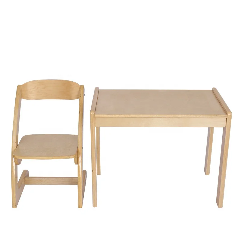 KC-067,Bentwood Children Kids Table And Chair Set Wooden Commercial Children Table Chair Set Youth Table Chair Sets Customized