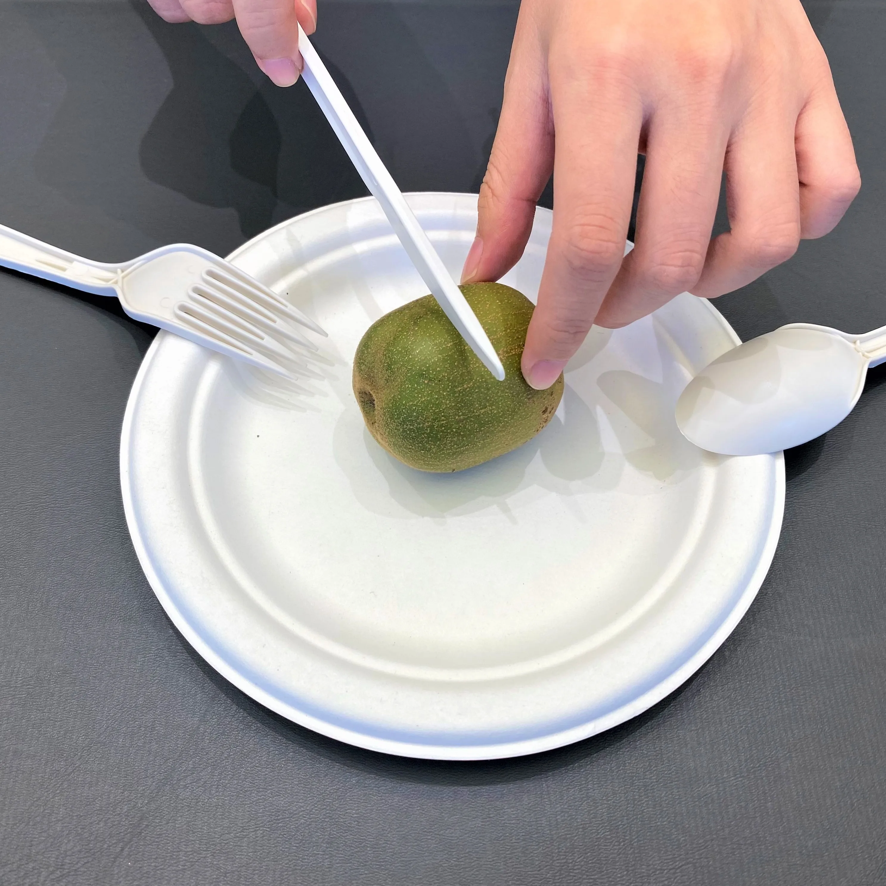 Custom Eco Friendly Individual Bag Plant Cornstarch Tea Soup Spoon Biodegradable Cutlery Disposable