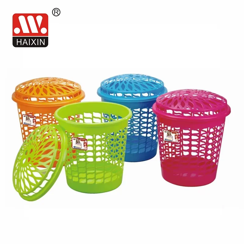 HAIXING 30L Clothing Washing Large Size Daily Use Storage Basket Plastic Laundry Basket With Lid