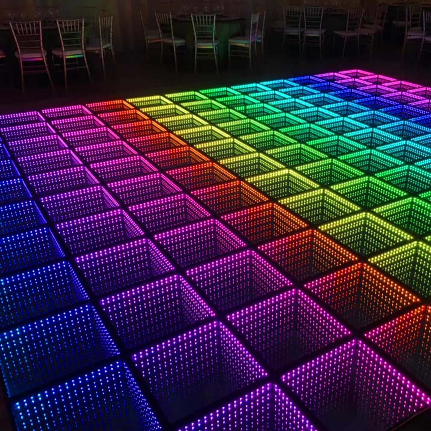 Portable Glass Disco Night Club Party DJ Floor Dancing 3D Light LED Dance Floor