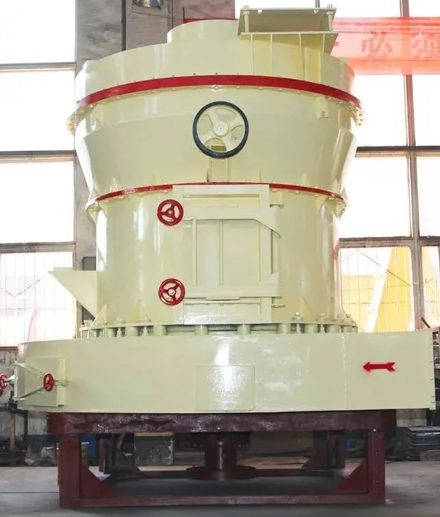 Gypsum calcination plant with grinding machine