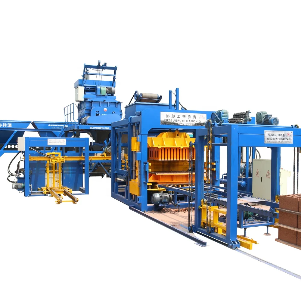 QT10-15 Paving Cement Brick Machine Concrete Used Brick Making Machine for Sale in Malaysia Engine Block Making Machine 11000 8m