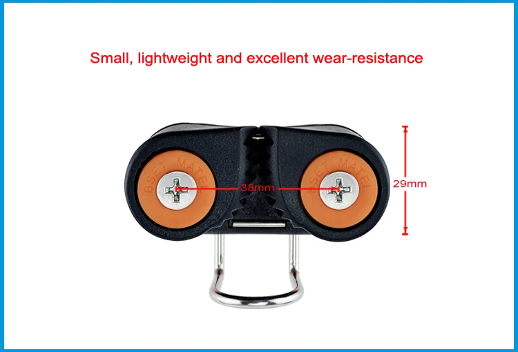 Composite 2 Row Matic Ball Bearing Cam Cleat with leading Ring Pilates Equipment     Boat Fast Entry Rope Wire Fairlead Sailing