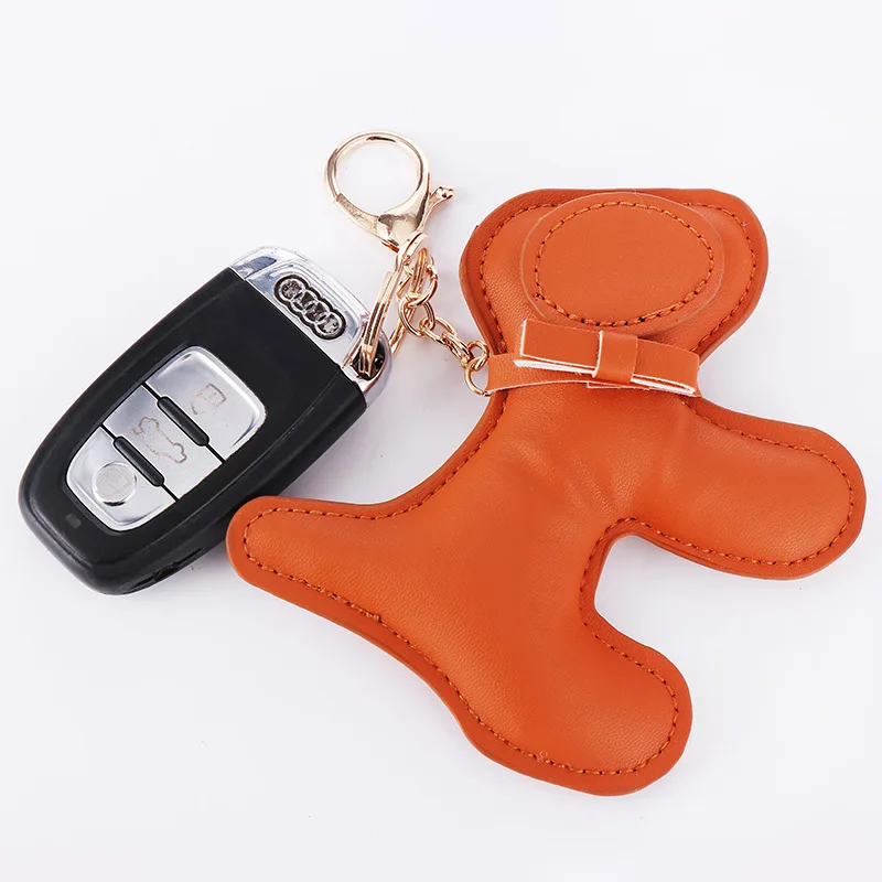 Cute Horse Keyring Animal Key Chain Women Bag Charm Pendant Accessories Horse Keychain Alloy Luxury Handmade PU Leather Gift PVC