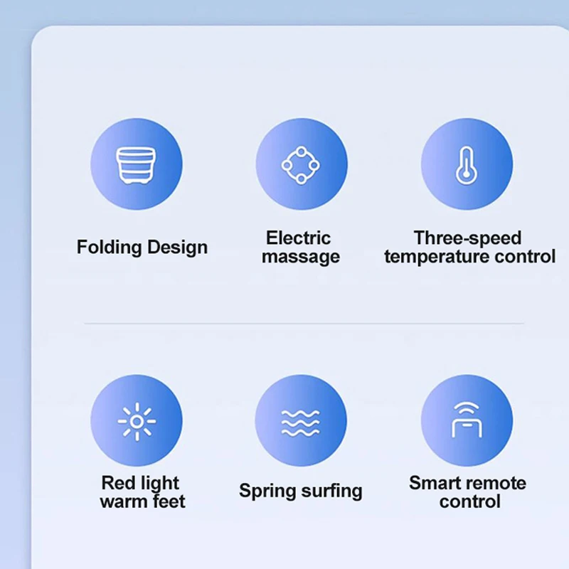 2022 New Hot Massage Product Folding Electric Infrared Footbath Tub Massager Foldable Foot Collapsible Bath Silicone Foot Basin