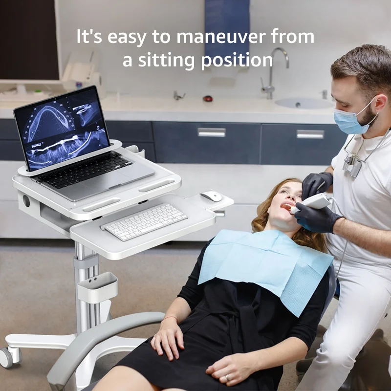 BEWISER MTO-3 Hospital Mobile nursing cart Laptop and Computer Nurse cart medical dental clinic trolley