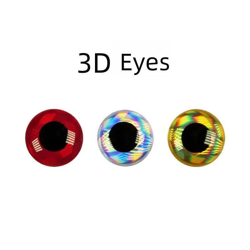 New Arrival 100Pcs/Bag 3D Fishing Lure Eyes Lure Making Eye 2mm To 10mm Multisize
