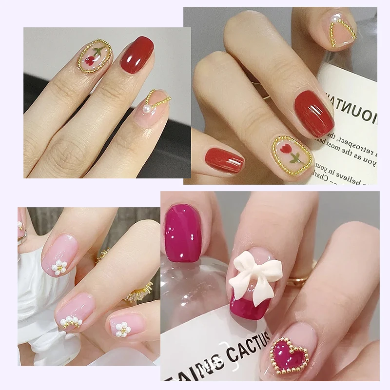 Customized 6 Grids Packing Nail Jewelry Factory Price Wholesale Silver/Black/Gold/Rose Gold Steel Nail Art Caviar Beads