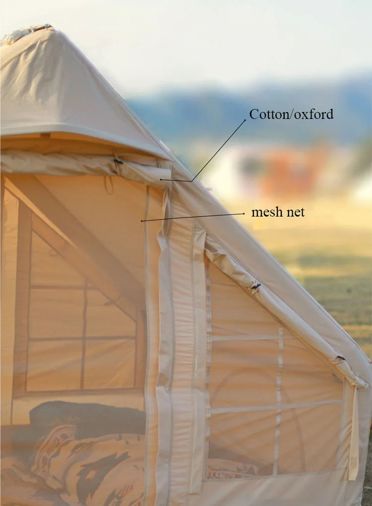 Glamping Inflatable Camping Tent Portable Outdoor Air Tube Bell tent awning Quick Setting house air inflatable camper tent