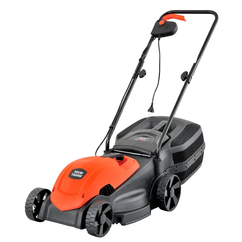 LUXTER 1400W 380mm Electric Lawn Mower Garden Mower Grass Cutter Hand Push Lawn Mower