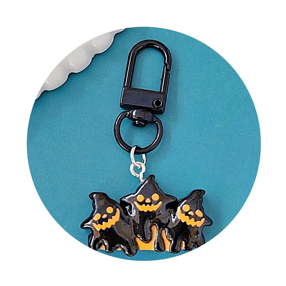 YiWu factory bulk key chain pendant  acrylic keychain Halloween pumpkin charm