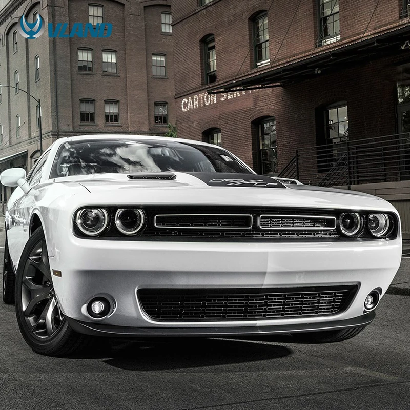 VLAND Wholesale LED Headlights 2015-UP Front Lamp SXT SRT With Sequential Turn Rear Light For Dodge Challenger Headlamp