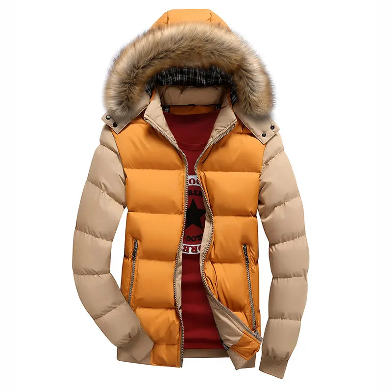 Wholesale waterproof down winter jacket with hood mens puffer jacket custom logo