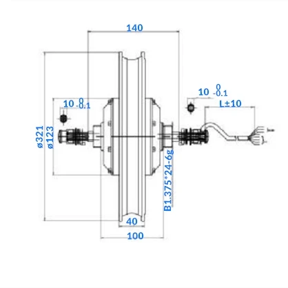  Dgwz Мода 16 дюймов 24/36/48V 250W Бесщеточный ступица мотор для электрического велосипеда