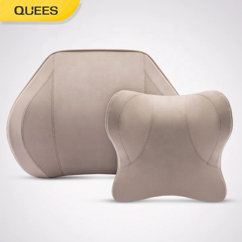 Quees Comfortable Soft Breathable Auto Head Neck Rest Cushion Relax Neck Support Headrest Car Pillow
