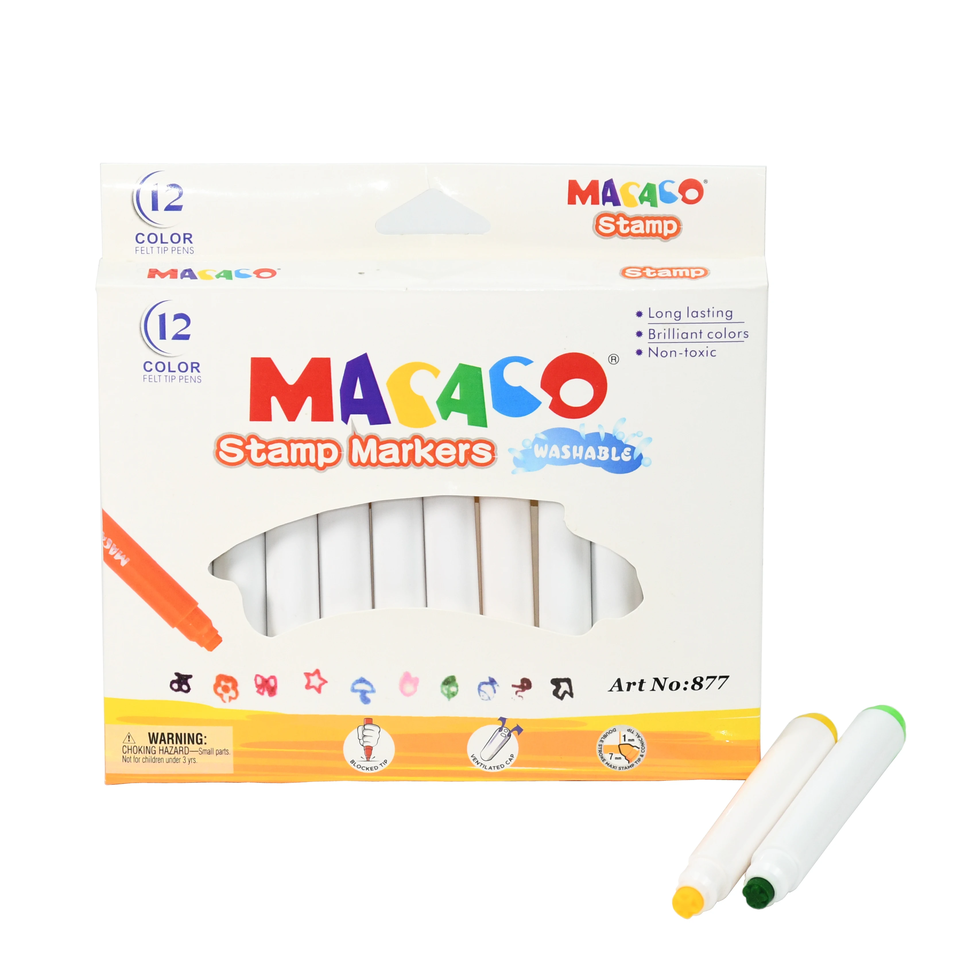 Индивидуальный логотип на возраст 6 8 10 12 видов цветов красочные нетоксичные моющиеся двухсторонняя печать цветная водная ручка