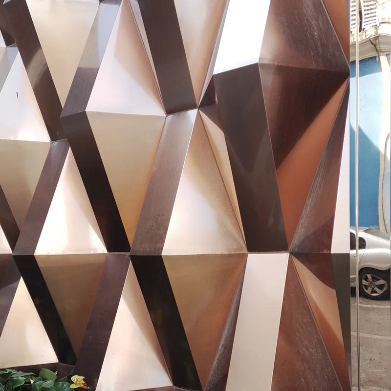 OEM Fireproof and Waterproof Stainless Steel Panels External Aluminum Cladding for Metal Facade Decoration