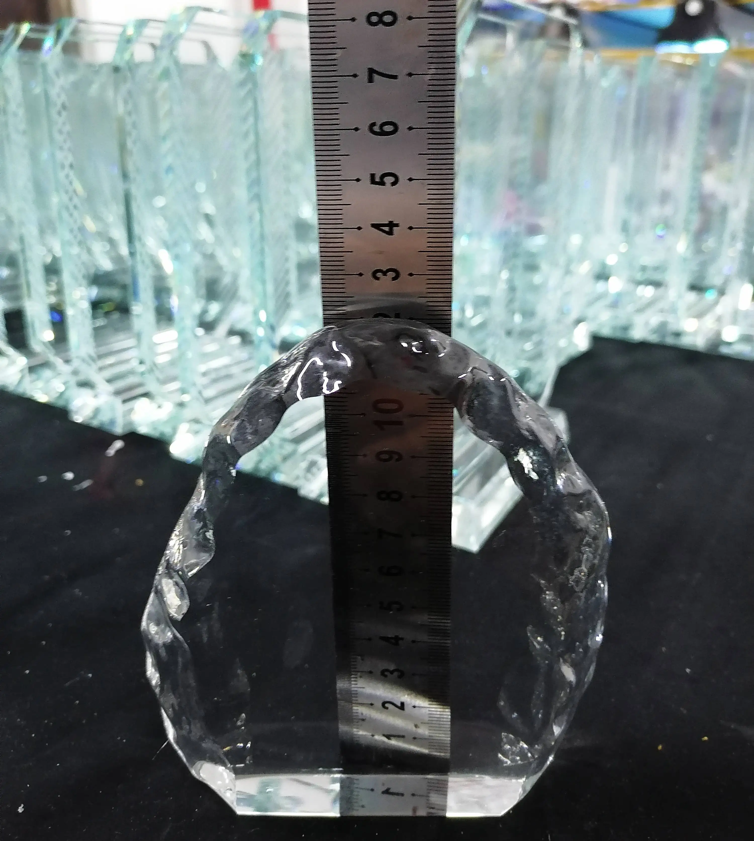 Customized laser engrave home decoration wholesale transparent crystal iceberg photo frame for wedding gift for birthday gift