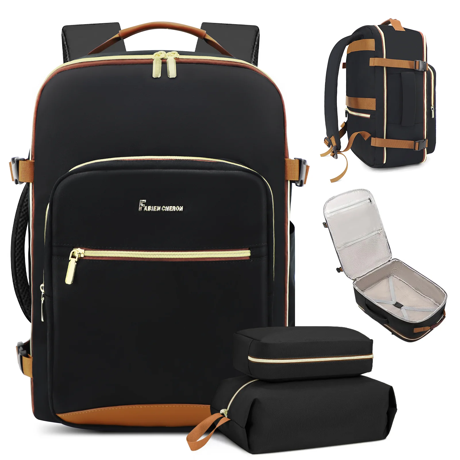 Vietnam Custom Extra Large Expandable 52L Weekender Flight Approved Travel Laptop Backpack USB & Shoe Compartment for School Use