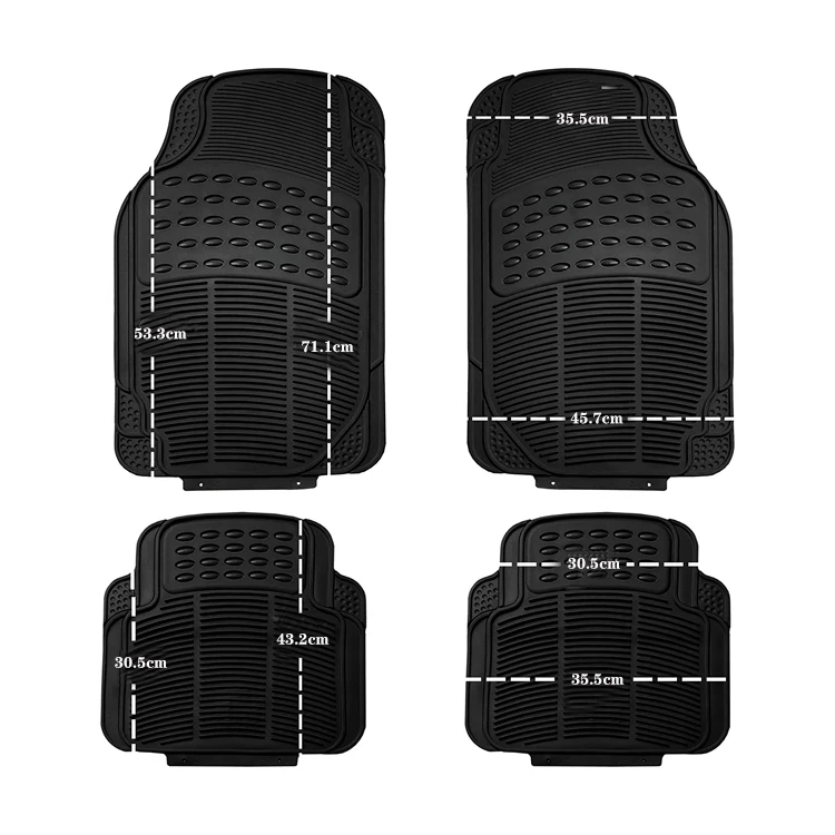Factory Wholesale PVC Anti-slip Automotive Floor Mats Black Car Mats