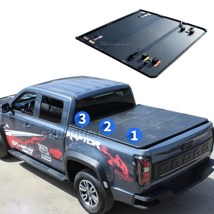 Pickup Hard Folding Tonneau Cover tri-fold Tonneau Covers truck Bed Covers for great wall Feng Jun 7 STEED 5 HOVER H6