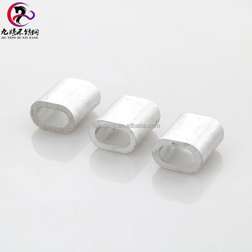 jiuteng high quality Single hole fishing wire rope aluminium sleeve