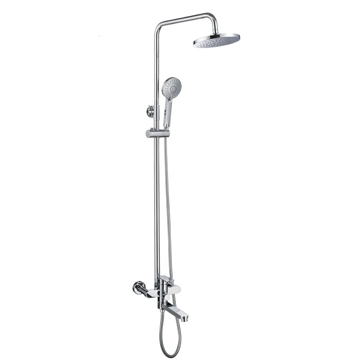 
Bathroom Accessories 2 functions ABS Plastic chromed rain shower set with overhead shower head&hand shower 