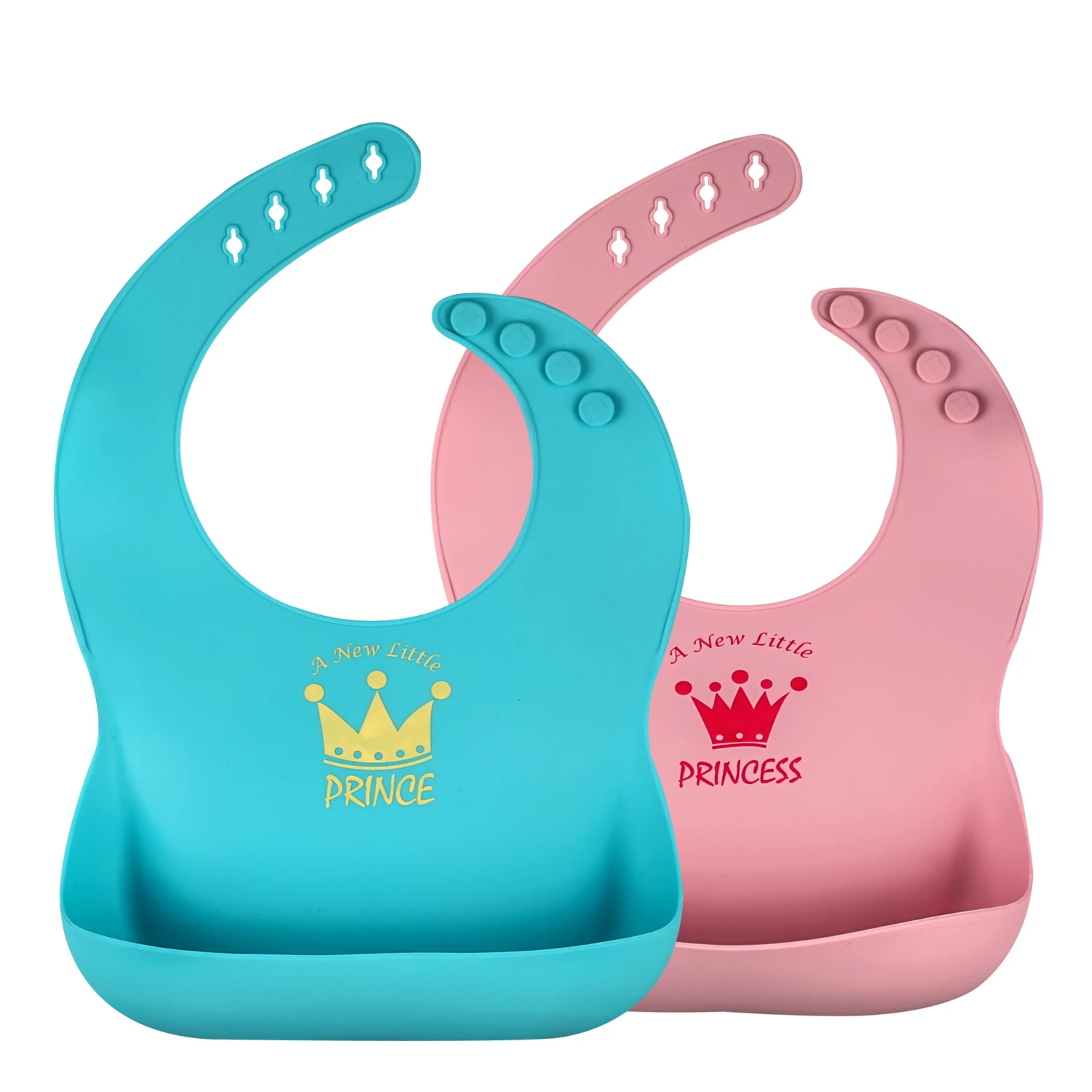 Силиконовые нагрудники для малышей, регулируемый размер, водонепроницаемый нагрудник для нового маленького принца