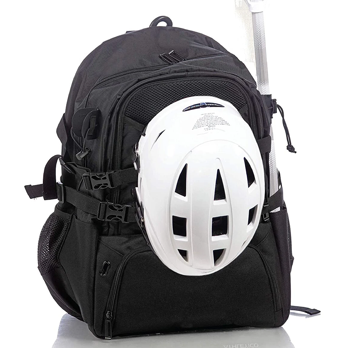Stylish Large Ice Hockey  Lacrosse Backpack With Wet Dry Skate Helmet Pocket For Senior Goalkeeper Pro Player Tool