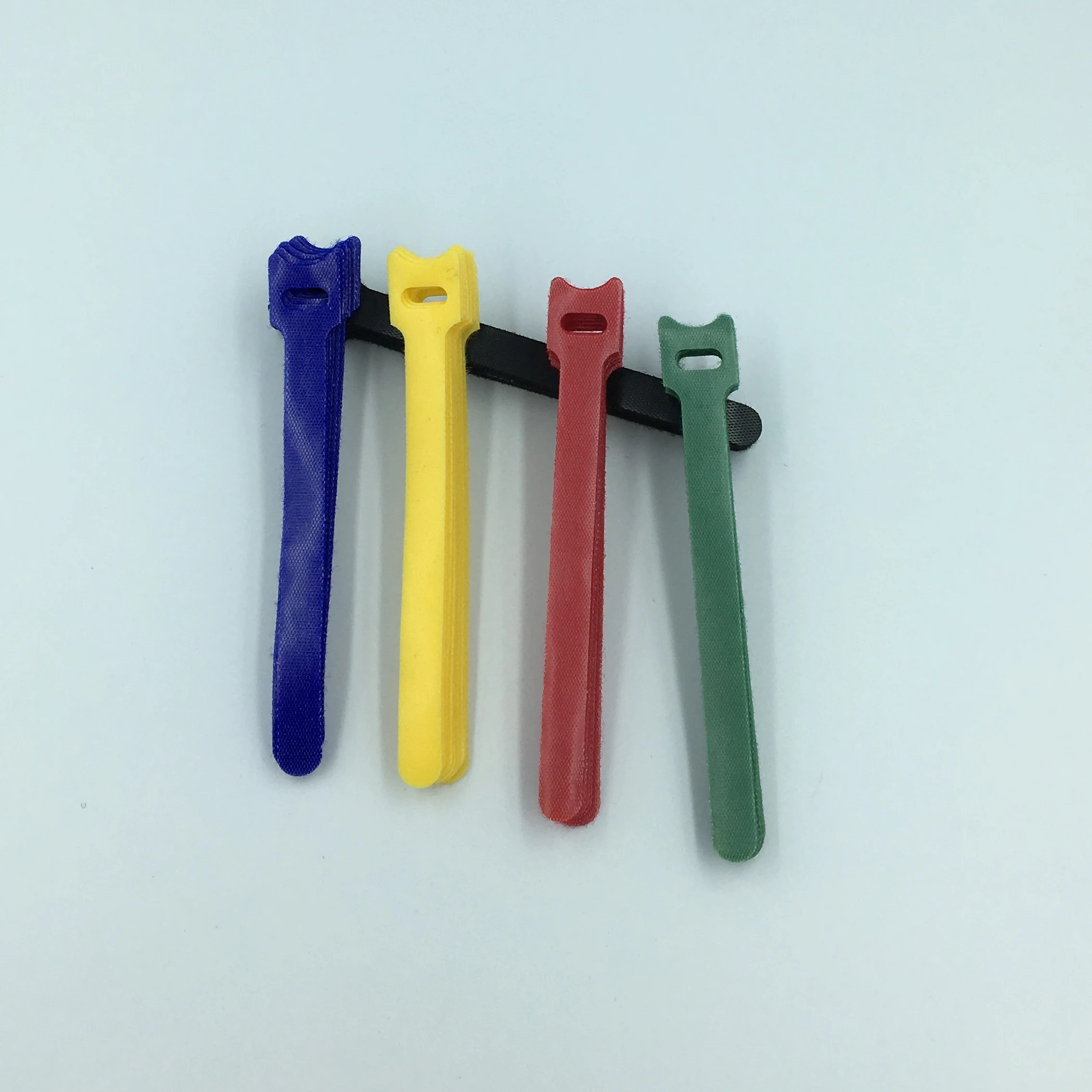 6 Inches Back to Back Hook and Loop Strap Fastener Cord Wrap Cable Organizer 100pcs/set Colorful Reusable Hook Loop Cable Ties