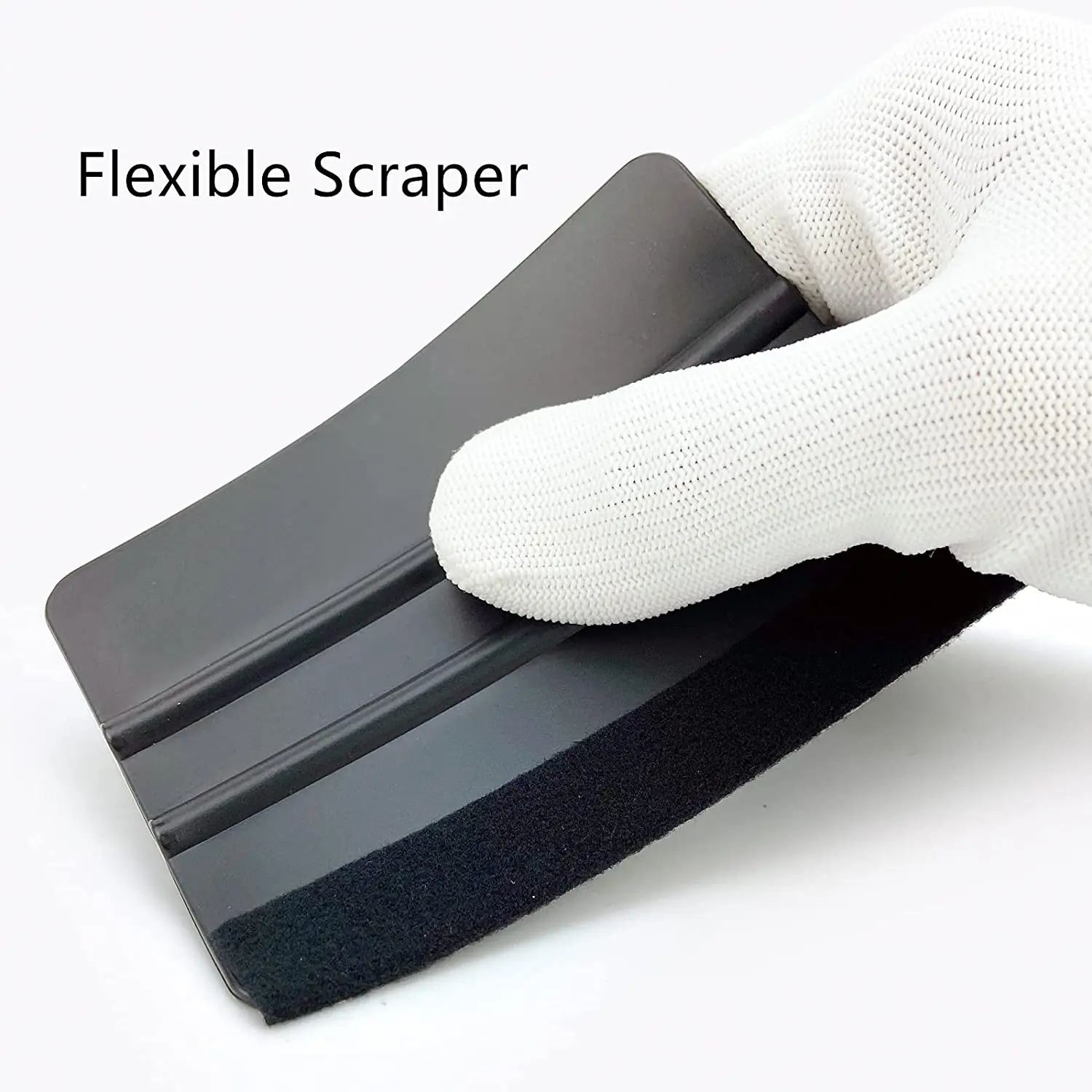 Черная пластиковая виниловая скребок с фетровыми краями графическая наклейка аппликатор инструмент Швабра для