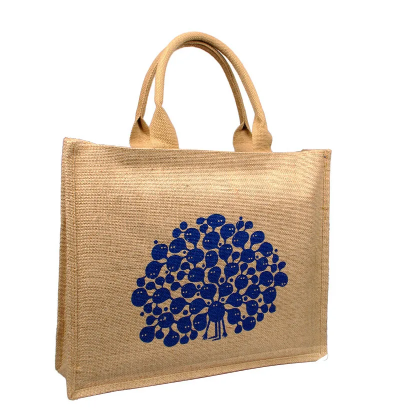 promotion wholesale reusable recycle grocery shopping bag 100kg cocoa jute bags price