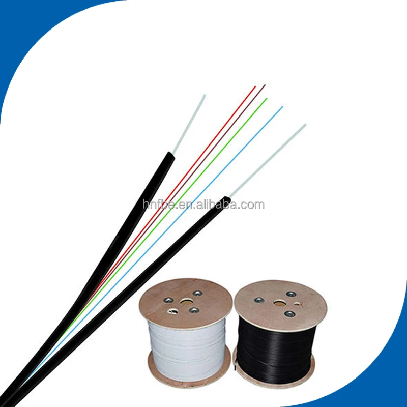 OEM Fiber Optic Manufacturer Aerial G657A FRP/KFRP/Steel wire/Aramid 1 2 4 6 8 10 12 Core GJYXCH Outdoor 3 steel FTTH Drop Cable