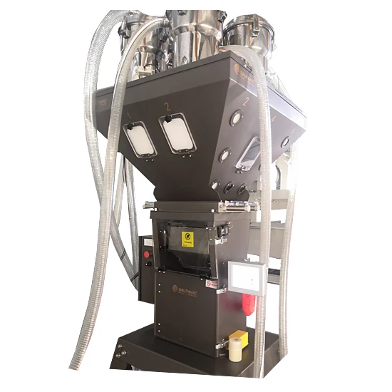 Plastic Raw Material Mixer 0.3% Precision Granule Pellet Dosing And Mixing Gravimetric Plastic Raw Material Mixer