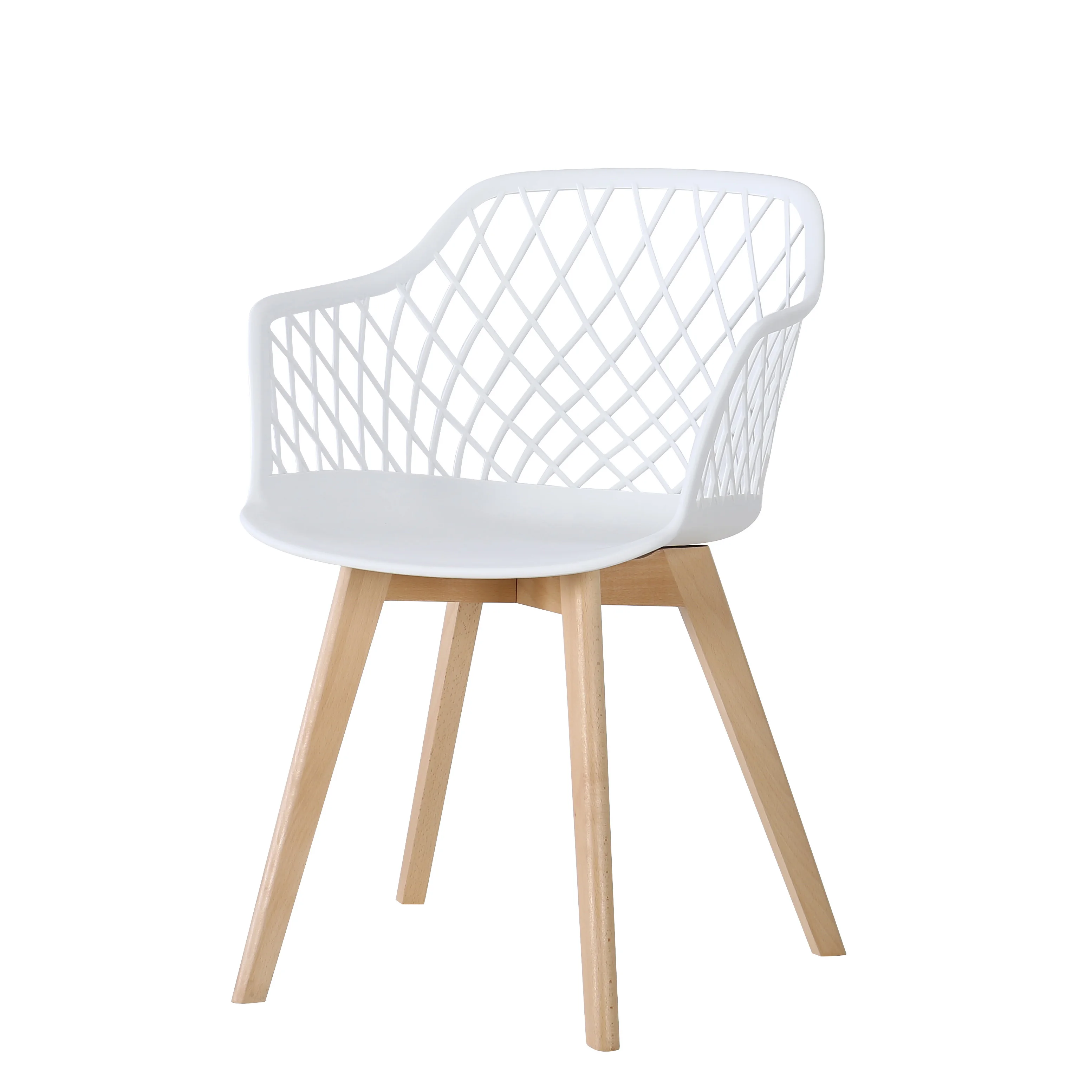 
modern chair new pp polypropylene plastic dining chair with steel leg and cushion 