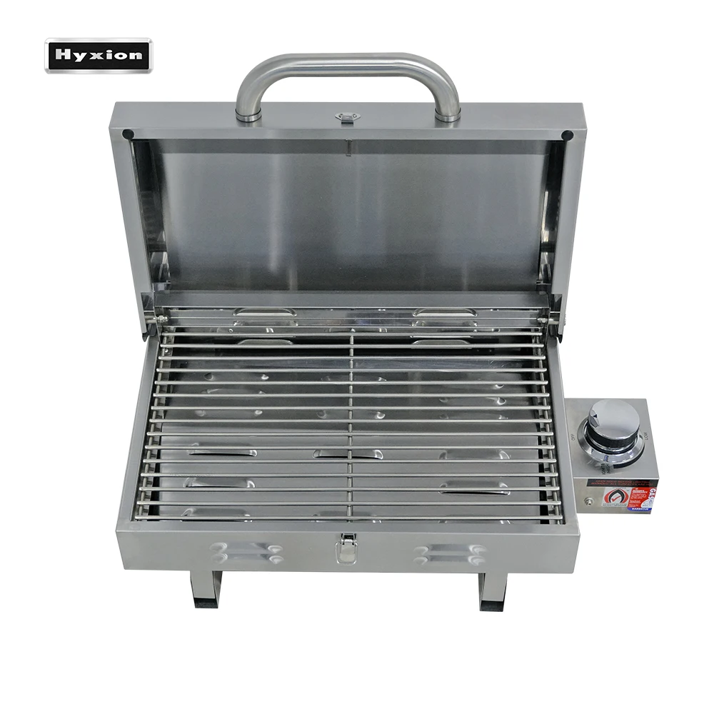 Hyxion stainless steel  bbq grill  garden camping foldable propane outdoor barbecue