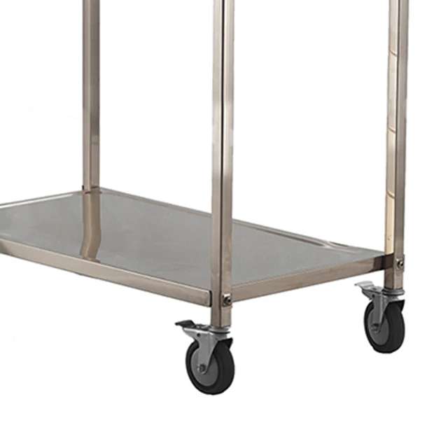 
Factory Stainless Steel Hotel Kitchen Equipment Maid Drink Trolley Cart Bar 