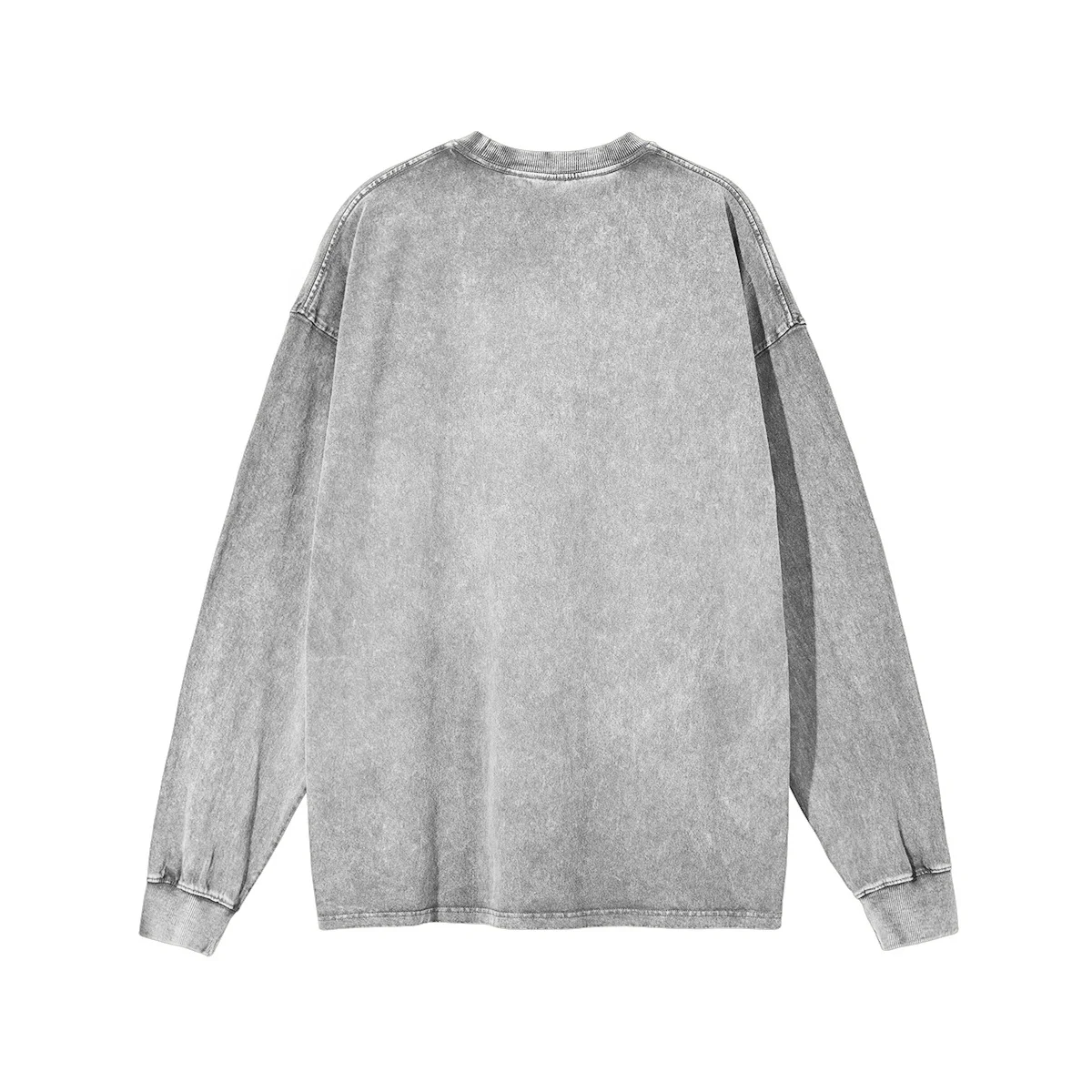 100% cotton factory customize logo vintage 250gsm batik long sleeve t shirts acid washed t shirt