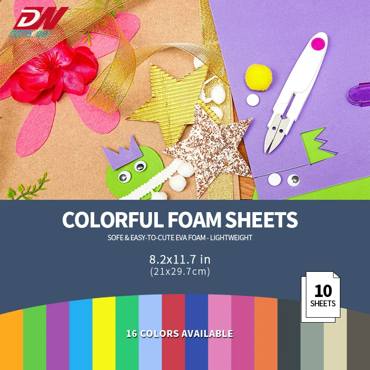 Wholesale 2mm Thickness eva Foam Board Goma EVA Rubber Sheets Craft  Foamy Non Toxic Color EVA Foam Sheets