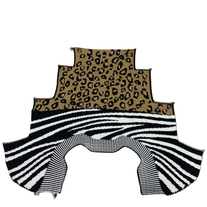 Factory Customized Female Ladies Recycled Polyester Shoe Upper Leopard Print Shoe Upper