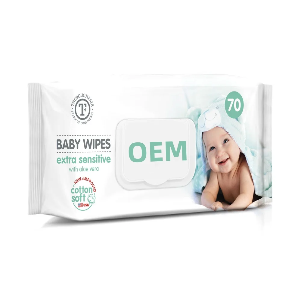Wholesale Disposable Organic Soft Fragrance Free Sensitive Skin Care Baby Wipes