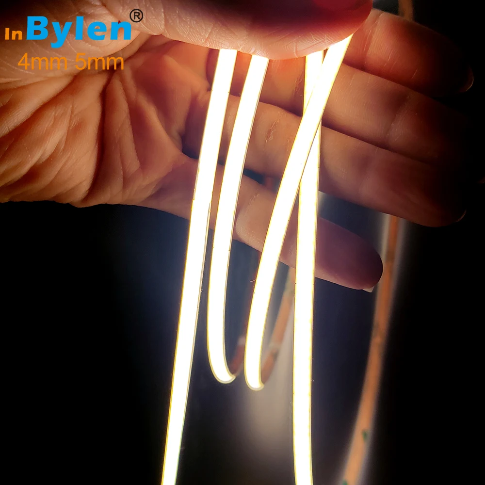 Three Years Warranty 480 Chip Waterproof Fcob Led Strip Ultra Thin 3mm 4mm 5mm 6W 12V 24V Shenzhen 90 -25 - 45 600 50000 0.1 >90