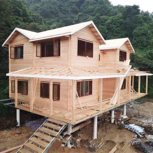 China suppliers luxury prefab villa personal design wooden house fast construction green house for sale movable modular