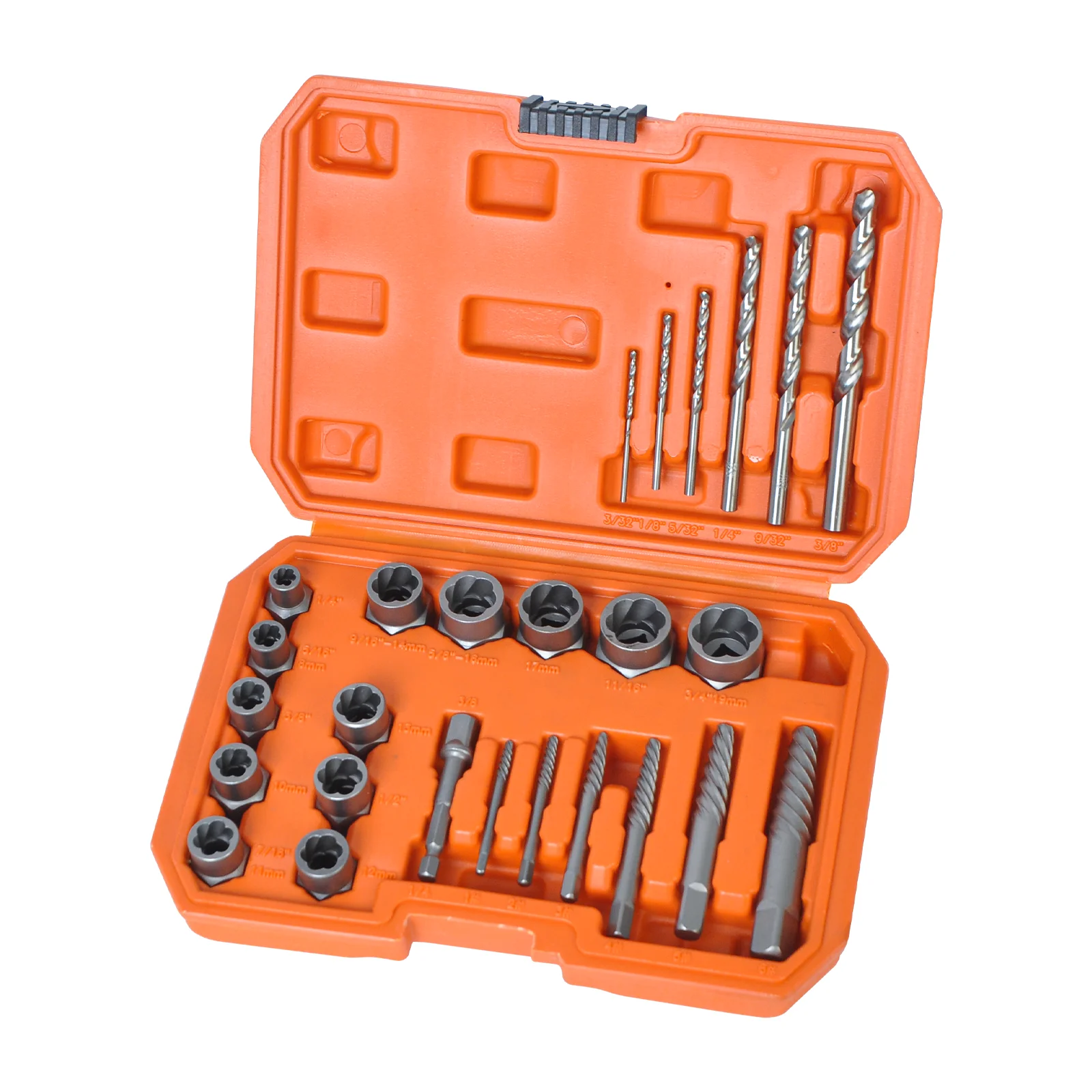 Winmax 26Pcs auto repair tool Screw & Bolt Extractor Set and Drill Bit Kit