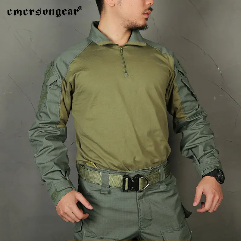  Зеленая Военная Рубашка Emersongear Multicam военная Униформа Rip-Stop тактическая армейская рубашка военные тактические