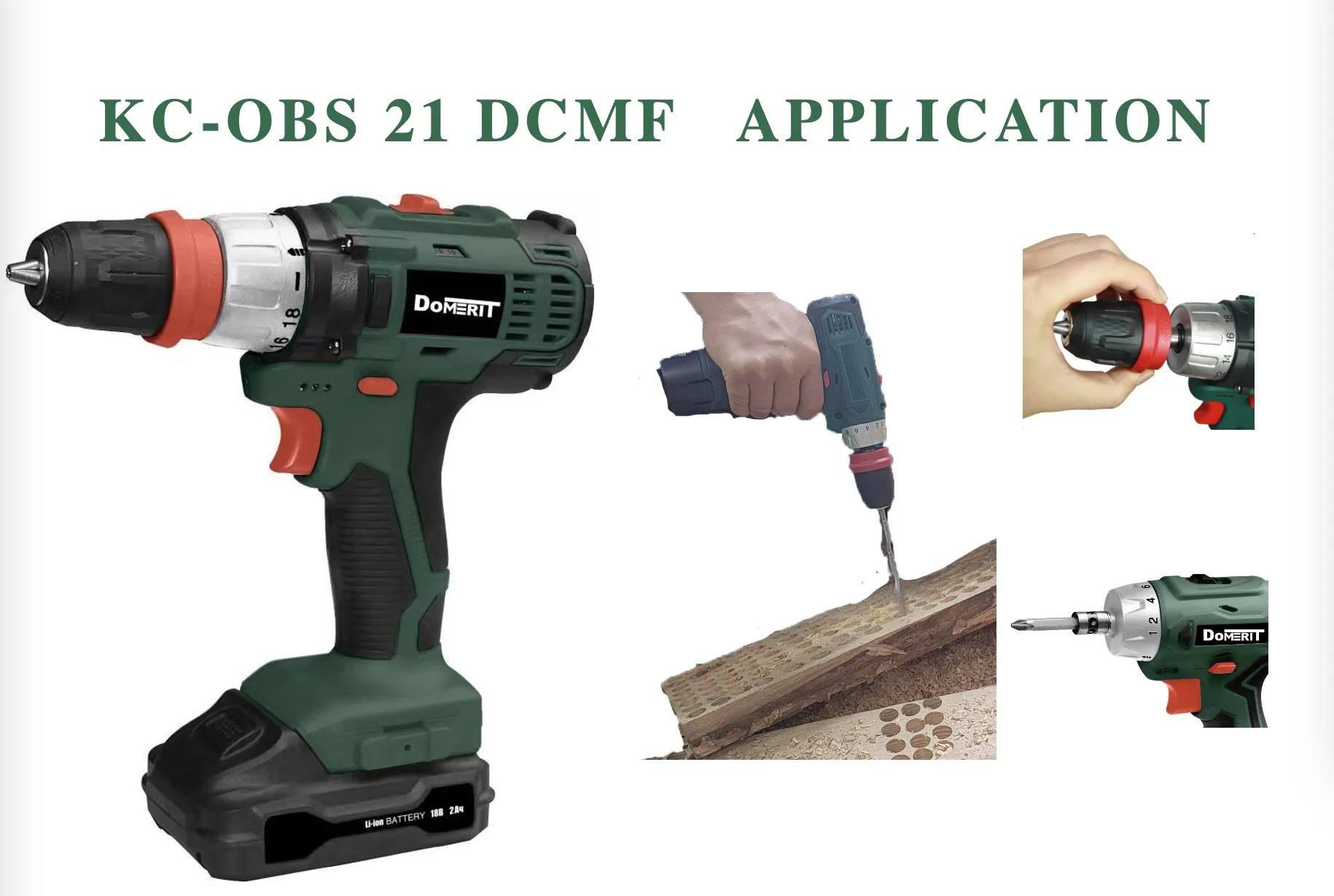 DoMERIT 21V New Design Power Hand Cordless Drill Li-ion battery  Electric Tool  for bits screwdriver