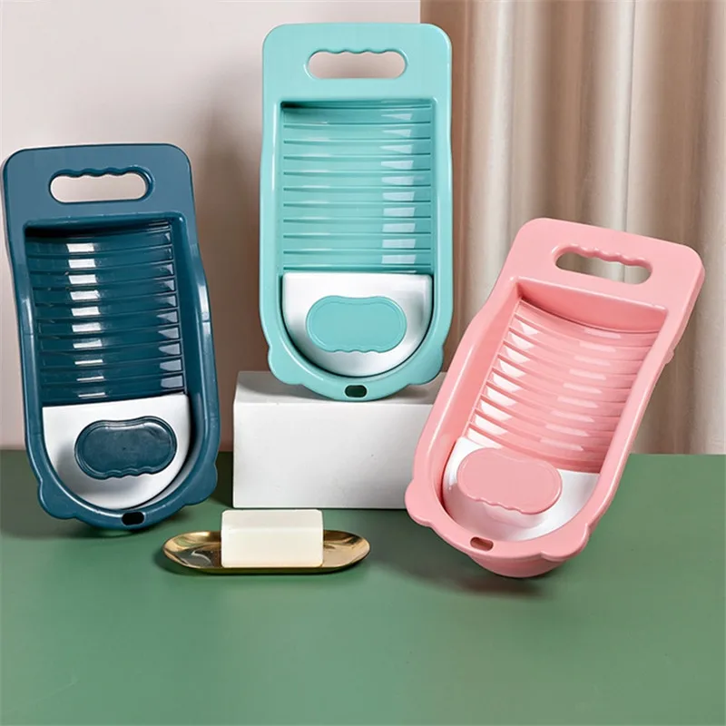 Portable Laundry Washing Board with Handle Washing Scrub Board Non-skid Clothes Scrub Boards Clothes Cleaning Tools for Home