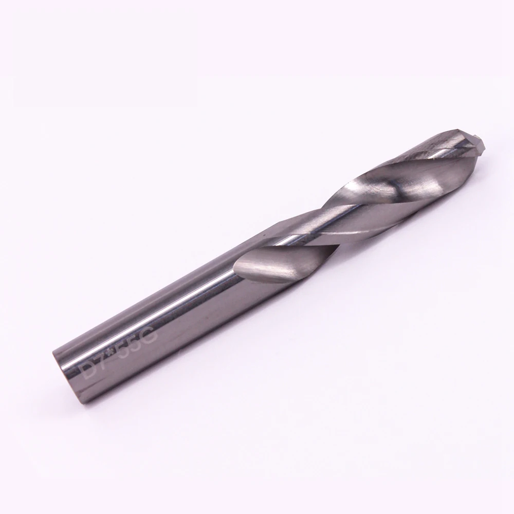 Solid tungsten carbide drill bit for drilling carbide drill bits