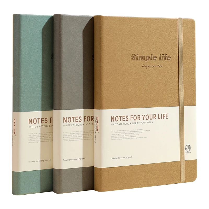 Ноутбук из искусственной кожи в твердом переплете с логотипом на заказ, эластичная лента A5, записные книжки с индивидуальным принтом