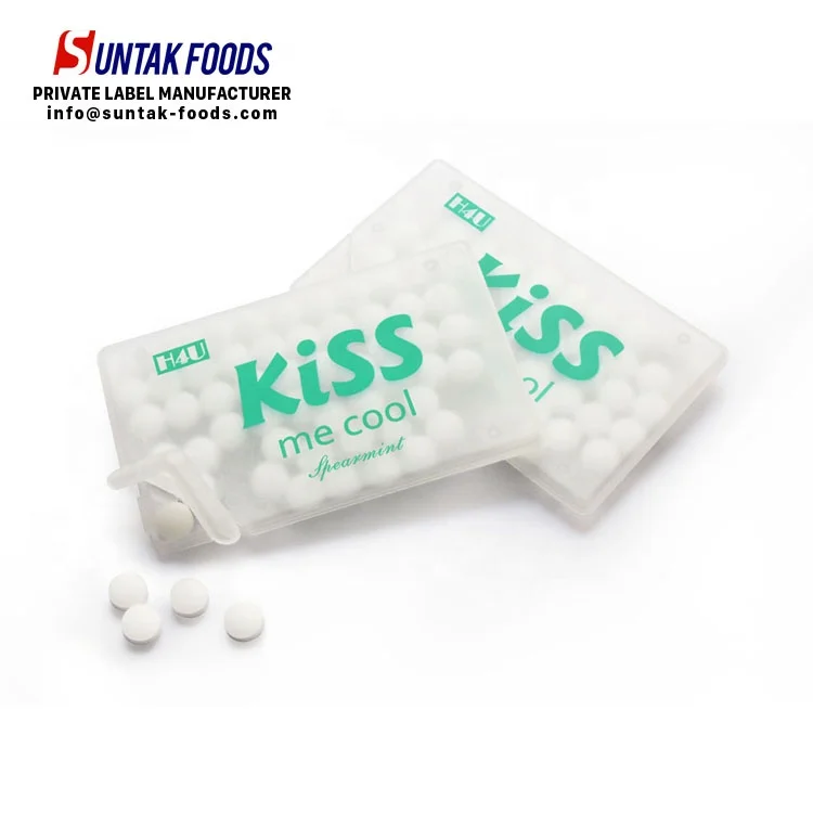 Customized Mentol Tablet Peppermint Sugar Free Breath Fresh Xylitol Paper Mint Candy